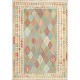 Kolorowy dywan kilim art deco 250x350cm z Afganistanu Chobi Old Style 100% wełna dwustronny vintage design nomadyczny