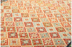 Etniczny kilim szary z Afganistanu dzieło Chobi nomadyczny 300x400cm
