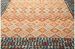 Etniczny kilim szary z Afganistanu dzieło Chobi nomadyczny 300x400cm