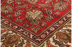 Klasyczny perski dywan Tebriz z Iranu 300x300cm czerwony kwadrat