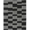 Grafitowy kilim perski Sziraz z deseniem patchwork 100% wełniany dywan płasko tkany 270x350cm dwustronny Iran