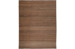 Gładki brązowy kilim perski 100% wełniany dywan płasko tkany 300x400cm dwustronny Iran