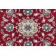 Dywn Nain okrągły gęsto ręcznie tkany dywan z Iranu wełna + jedwab ok 140x140cm czerwony