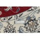 Dywn Nain okrągły gęsto ręcznie tkany dywan z Iranu wełna + jedwab ok 140x140cm czerwony