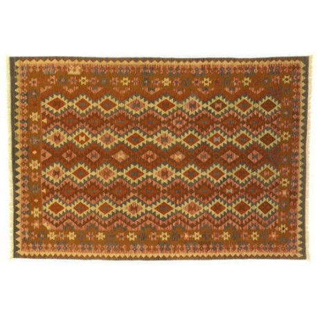 Kolorowy dywan kilim Maimana 200x300cm z Afganistanu 100% wełna dwustronny rustykalny