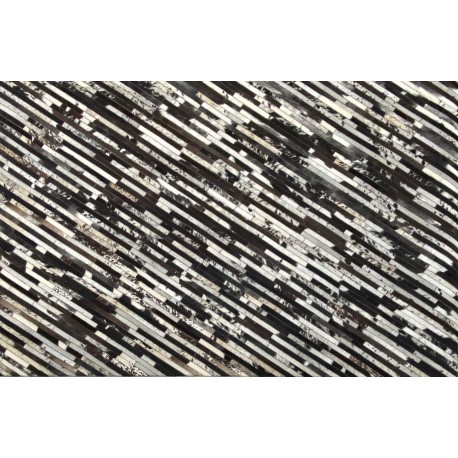 Natrualny skórzany dywan patchwork skośny 100% skóra 160x230cm, Indie