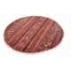 Dywan Ziegler Arijana Shaal Korjin okrągły 100% wełna kamienowana ręcznie tkany luksusowy 150x150cm kolorowy w pasy