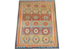 Etniczny kilim szary z Afganistanu dzieło Chobi nomadyczny 300x400cm