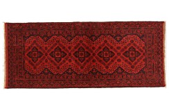Dywan Afganistan Khal Mohammadi Turkmeński geometryczny Tekke oryginalny 100% wełniany najwyższa jakość ok 80x200
