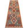 Etniczny kilim szary z Afganistanu dzieło Chobi nomadyczny 80x300cm