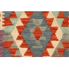 Etniczny kilim szary z Afganistanu dzieło Chobi nomadyczny 80x300cm