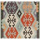 Kolorowy dywan kilim Maimana chodnik ok 80x300cm z Afganistanu 100% wełna dwustronny rustykalny