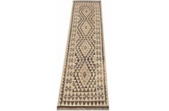 Etniczny kilim szary z Afganistanu dzieło Chobi nomadyczny 80x200cm