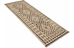 Etniczny kilim szary z Afganistanu dzieło Chobi nomadyczny 80x200cm