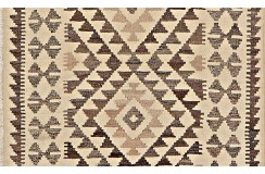 Etniczny kilim szary z Afganistanu dzieło Chobi nomadyczny 80x200cm