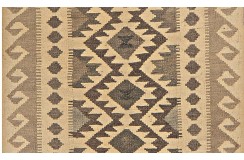 Etniczny kilim szary z Afganistanu dzieło Chobi nomadyczny 70x200cm