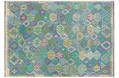 Kolorowy dywan kilim Maimana 250x350cm z Afganistanu 100% wełna dwustronny rustykalny