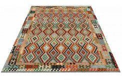Etniczny kilim szary z Afganistanu dzieło Chobi nomadyczny 250x300cm