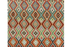 Etniczny kilim szary z Afganistanu dzieło Chobi nomadyczny 250x300cm