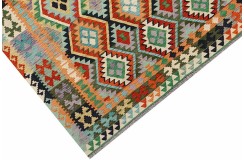 Etniczny kilim szary z Afganistanu dzieło Chobi nomadyczny 250x300cm