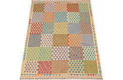 Etniczny kilim szary z Afganistanu dzieło Chobi nomadyczny 250x300cm