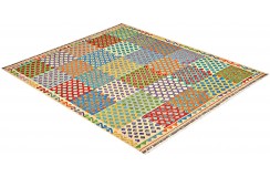 Etniczny kilim szary z Afganistanu dzieło Chobi nomadyczny 250x300cm