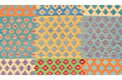 Etniczny kilim szary z Afganistanu dzieło Chobi nomadyczny 250x300cm