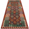 Etniczny kilim kolorowy z Afganistanu dzieło Chobi nomadyczny 80x300cm