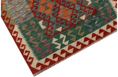 Etniczny kilim kolorowy z Afganistanu dzieło Chobi nomadyczny 80x300cm