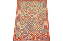 Etniczny kilim szary z Afganistanu dzieło Chobi nomadyczny 200x300cm