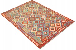 Etniczny kilim szary z Afganistanu dzieło Chobi nomadyczny 200x300cm