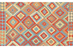 Etniczny kilim szary z Afganistanu dzieło Chobi nomadyczny 200x300cm