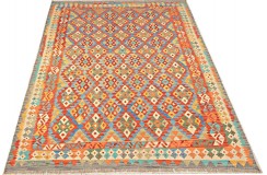 Etniczny kilim szary z Afganistanu dzieło Chobi nomadyczny 200x300cm