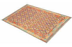 Etniczny kilim szary z Afganistanu dzieło Chobi nomadyczny 200x300cm