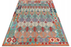 Etniczny kilim szary z Afganistanu dzieło Chobi nomadyczny 200x300cm