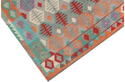 Etniczny kilim szary z Afganistanu dzieło Chobi nomadyczny 200x300cm