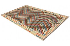 Etniczny kilim szary z Afganistanu dzieło Chobi nomadyczny 200x300cm