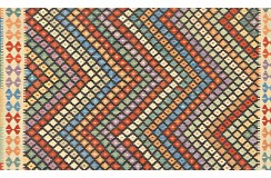 Etniczny kilim szary z Afganistanu dzieło Chobi nomadyczny 200x300cm