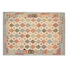 Kolorowy dywan kilim Maimana 200x300cm z Afganistanu 100% wełna dwustronny rustykalny