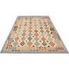 Etniczny kilim szary z Afganistanu dzieło Chobi nomadyczny 200x300cm