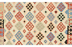 Etniczny kilim szary z Afganistanu dzieło Chobi nomadyczny 200x300cm