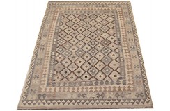Etniczny kilim szary z Afganistanu dzieło Chobi nomadyczny 200x300cm