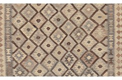 Etniczny kilim szary z Afganistanu dzieło Chobi nomadyczny 200x300cm