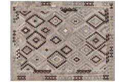 Beżowy dywan kilim art deco chodnik 180x240cm z Afganistanu Chobi Old Style 100% wełna dwustronny vintage nomadyczny