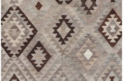 Etniczny kilim szary z Afganistanu dzieło Chobi nomadyczny 180x240cm
