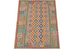 Etniczny kilim szary z Afganistanu dzieło Chobi nomadyczny 170x240cm