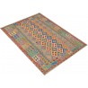 Etniczny kilim szary z Afganistanu dzieło Chobi nomadyczny 170x240cm