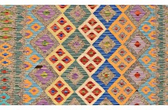 Etniczny kilim szary z Afganistanu dzieło Chobi nomadyczny 170x240cm