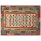 Kolorowy dywan kilim Maimana 150x200cm z Afganistanu 100% wełna dwustronny rustykalny