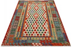 Etniczny kilim szary z Afganistanu dzieło Chobi nomadyczny 150x200cm